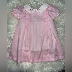 Oaks Apparel Valentine’s embroidered heart dress 3T